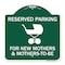 Signmission Reserved Parking for New Mothers & Mothers to Be, Green & White Alum Sign, 18" x 18", GW-1818-23090 A-DES-GW-1818-23090 - alternate 1